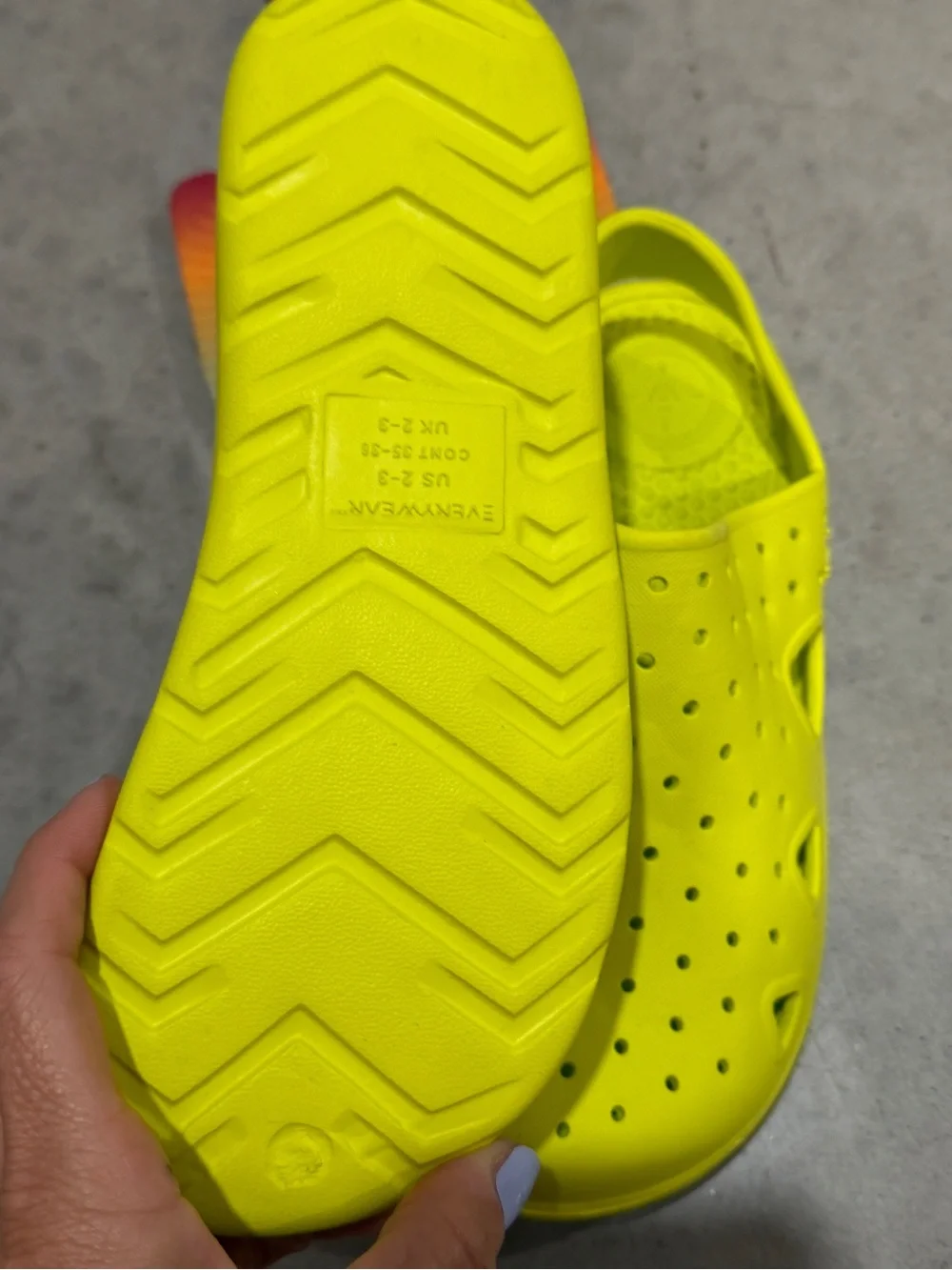 totes Kids' Neon Yellow Slip-On Water Clogs